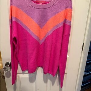 Lilly Pulitzer Pink and Purple Crew Neck Sweater